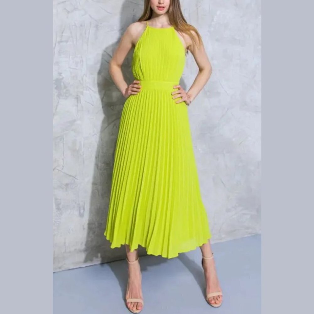 Flying Tomato Women's Pleated To My Dear Midi Dress